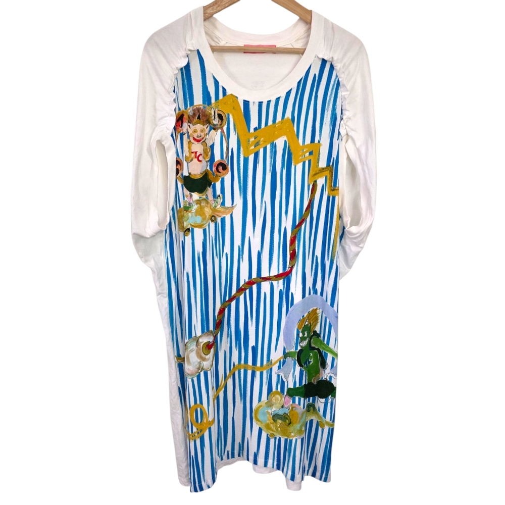 Tsumori Chisato Graphic Print Mini Cocoon‎ T-shirt Dress